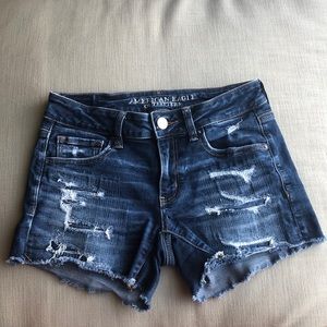American Eagle Midi Super Stretch Jean Shorts